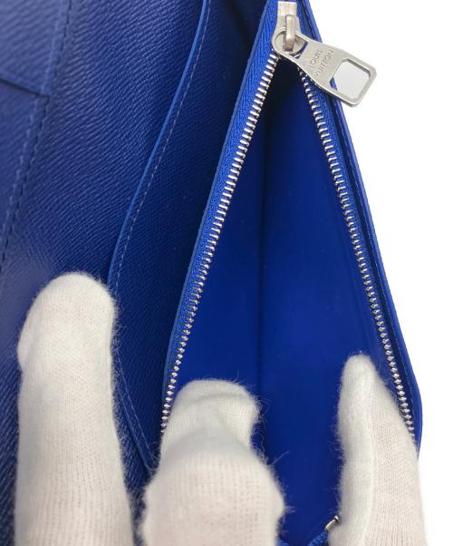 LOUIS VUITTON（ルイ ヴィトン）LOUIS VUITTON (ルイ ヴィトン) PORTEFEUILLE BRAZZA 長財布 ブルーの古着・服飾アイテム