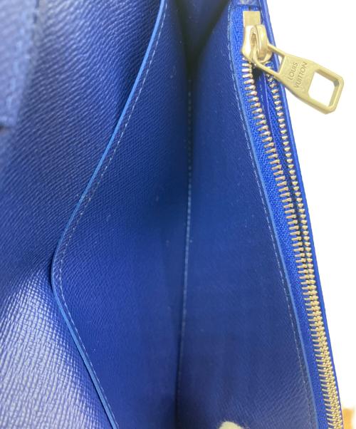 LOUIS VUITTON（ルイ ヴィトン）LOUIS VUITTON (ルイ ヴィトン) PORTEFEUILLE BRAZZA 長財布 ブルーの古着・服飾アイテム