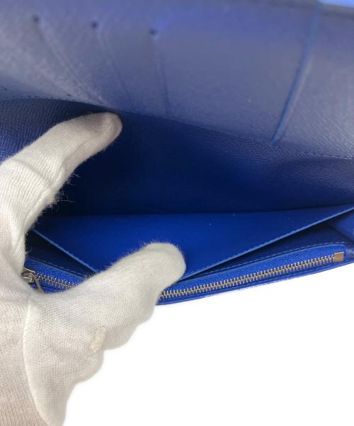 LOUIS VUITTON（ルイ ヴィトン）LOUIS VUITTON (ルイ ヴィトン) PORTEFEUILLE BRAZZA 長財布 ブルーの古着・服飾アイテム