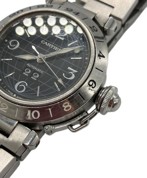 Cartier（カルティエ）Cartier (カルティエ) パシャCメリディアンGMT ブラックの古着・服飾アイテム