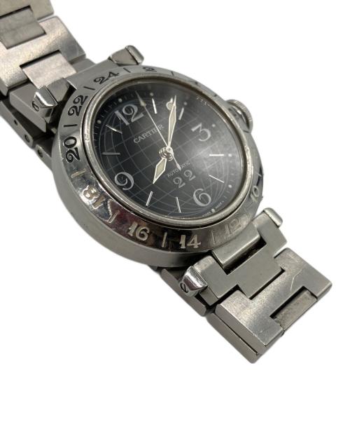 Cartier（カルティエ）Cartier (カルティエ) パシャCメリディアンGMT ブラックの古着・服飾アイテム