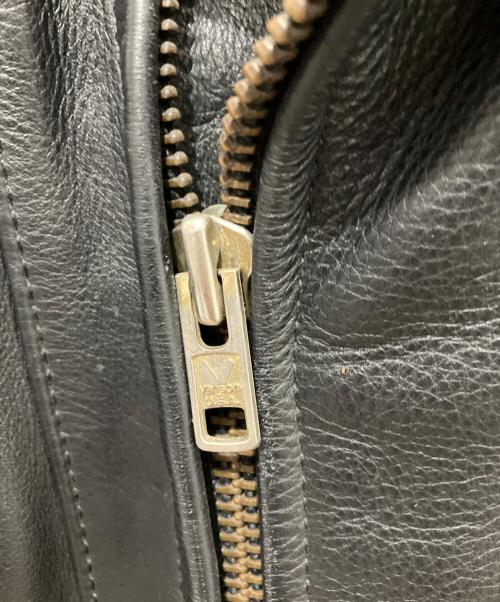 VANSON（バンソン）VANSON (バンソン) パテッド ダブルライダースジャケット ブラック サイズ:42の古着・服飾アイテム