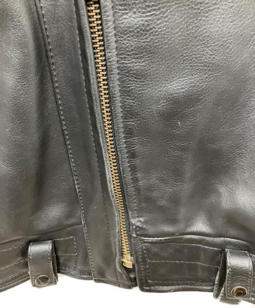 VANSON（バンソン）VANSON (バンソン) パテッド ダブルライダースジャケット ブラック サイズ:42の古着・服飾アイテム