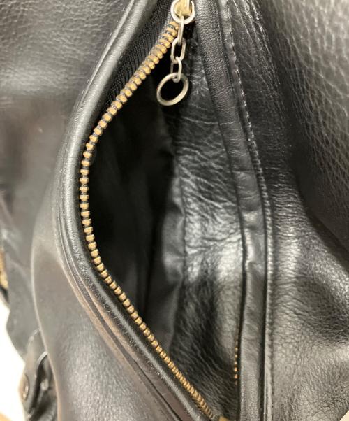 VANSON（バンソン）VANSON (バンソン) パテッド ダブルライダースジャケット ブラック サイズ:42の古着・服飾アイテム
