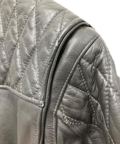 VANSON（バンソン）VANSON (バンソン) パテッド ダブルライダースジャケット ブラック サイズ:42の古着・服飾アイテム