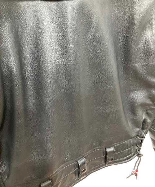 VANSON（バンソン）VANSON (バンソン) パテッド ダブルライダースジャケット ブラック サイズ:42の古着・服飾アイテム
