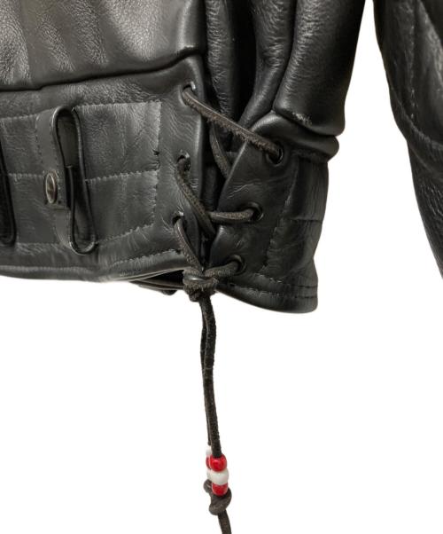 VANSON（バンソン）VANSON (バンソン) パテッド ダブルライダースジャケット ブラック サイズ:42の古着・服飾アイテム