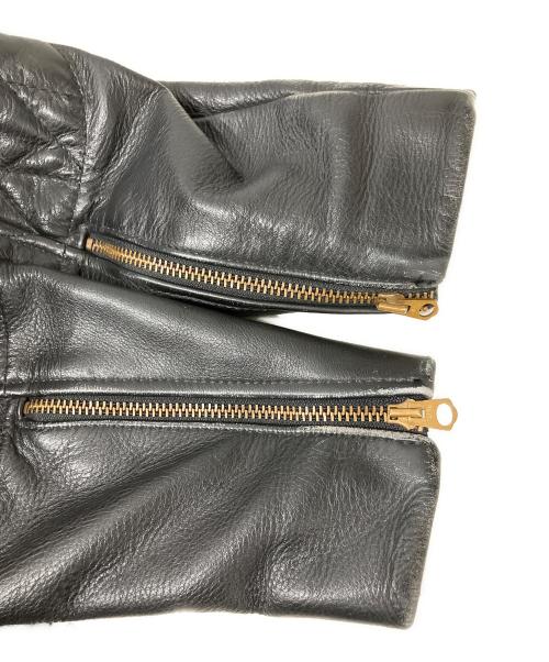VANSON（バンソン）VANSON (バンソン) パテッド ダブルライダースジャケット ブラック サイズ:42の古着・服飾アイテム