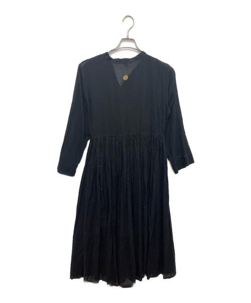 LITTLE EAGLE（リトル イーグル）LITTLE EAGLE (リトル イーグル) インド綿カシュクールワンピース ブラック サイズ:なしの古着・服飾アイテム