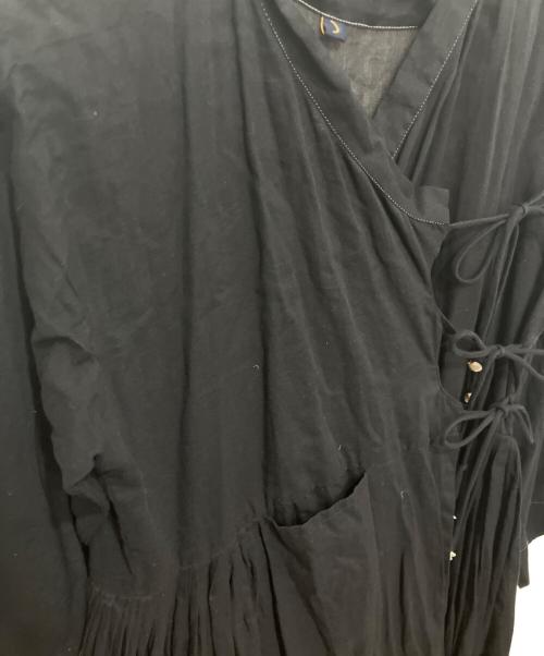 LITTLE EAGLE（リトル イーグル）LITTLE EAGLE (リトル イーグル) インド綿カシュクールワンピース ブラック サイズ:なしの古着・服飾アイテム