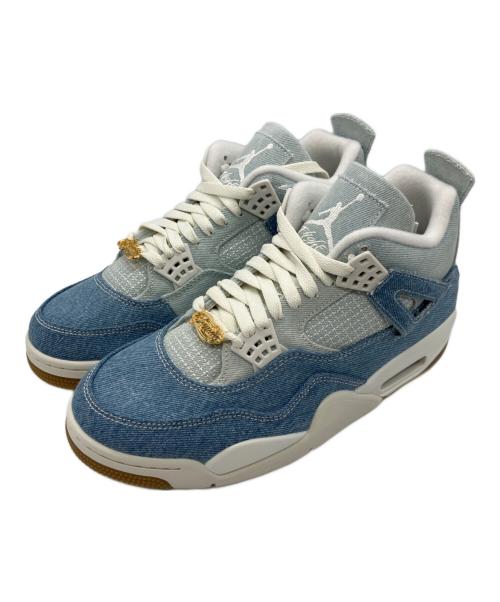JORDAN BRAND（ジョーダン ブランド）JORDAN BRAND AIR JORDAN 4 RETRO TEX SAIL/SAIL-GUM LIGHT BROWN-WORN BLUE エア ジョーダン 4 レトロ TEX ブルー サイズ:27.5 未使用品の古着・服飾アイテム