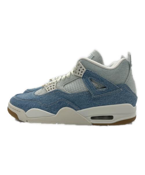 JORDAN BRAND（ジョーダン ブランド）JORDAN BRAND AIR JORDAN 4 RETRO TEX SAIL/SAIL-GUM LIGHT BROWN-WORN BLUE エア ジョーダン 4 レトロ TEX ブルー サイズ:27.5 未使用品の古着・服飾アイテム