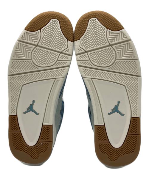 JORDAN BRAND（ジョーダン ブランド）JORDAN BRAND AIR JORDAN 4 RETRO TEX SAIL/SAIL-GUM LIGHT BROWN-WORN BLUE エア ジョーダン 4 レトロ TEX ブルー サイズ:27.5 未使用品の古着・服飾アイテム
