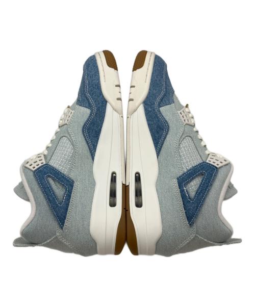 JORDAN BRAND（ジョーダン ブランド）JORDAN BRAND AIR JORDAN 4 RETRO TEX SAIL/SAIL-GUM LIGHT BROWN-WORN BLUE エア ジョーダン 4 レトロ TEX ブルー サイズ:27.5 未使用品の古着・服飾アイテム