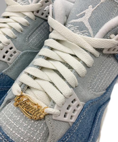 JORDAN BRAND（ジョーダン ブランド）JORDAN BRAND AIR JORDAN 4 RETRO TEX SAIL/SAIL-GUM LIGHT BROWN-WORN BLUE エア ジョーダン 4 レトロ TEX ブルー サイズ:27.5 未使用品の古着・服飾アイテム