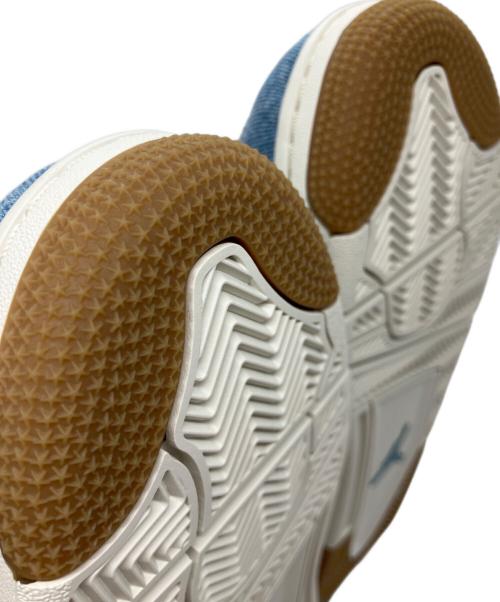 JORDAN BRAND（ジョーダン ブランド）JORDAN BRAND AIR JORDAN 4 RETRO TEX SAIL/SAIL-GUM LIGHT BROWN-WORN BLUE エア ジョーダン 4 レトロ TEX ブルー サイズ:27.5 未使用品の古着・服飾アイテム
