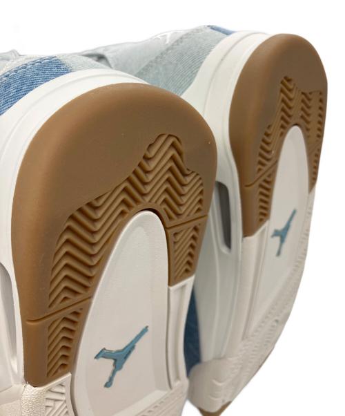 JORDAN BRAND（ジョーダン ブランド）JORDAN BRAND AIR JORDAN 4 RETRO TEX SAIL/SAIL-GUM LIGHT BROWN-WORN BLUE エア ジョーダン 4 レトロ TEX ブルー サイズ:27.5 未使用品の古着・服飾アイテム