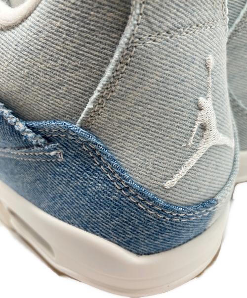 JORDAN BRAND（ジョーダン ブランド）JORDAN BRAND AIR JORDAN 4 RETRO TEX SAIL/SAIL-GUM LIGHT BROWN-WORN BLUE エア ジョーダン 4 レトロ TEX ブルー サイズ:27.5 未使用品の古着・服飾アイテム