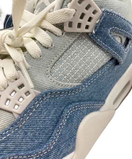 JORDAN BRAND（ジョーダン ブランド）JORDAN BRAND AIR JORDAN 4 RETRO TEX SAIL/SAIL-GUM LIGHT BROWN-WORN BLUE エア ジョーダン 4 レトロ TEX ブルー サイズ:27.5 未使用品の古着・服飾アイテム