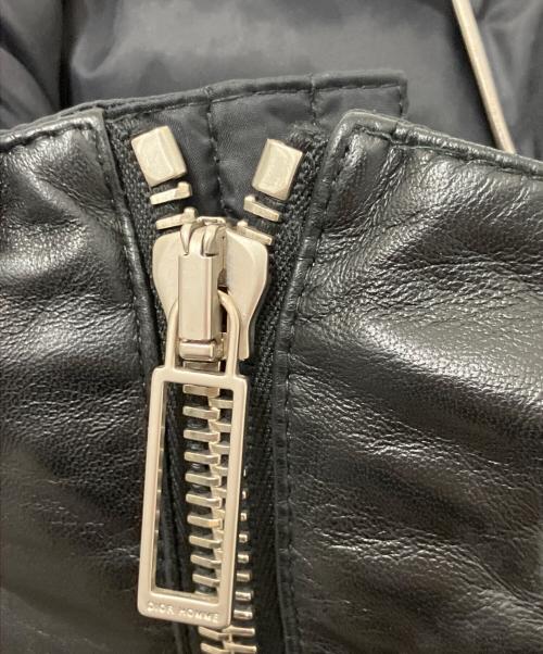 DIOR HOMME（ディオール オム）Dior Homme (ディオール オム) ラムレザー切替ダウンジャケット ブラック サイズ:44の古着・服飾アイテム