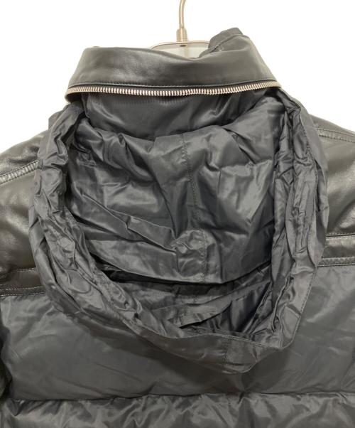DIOR HOMME（ディオール オム）Dior Homme (ディオール オム) ラムレザー切替ダウンジャケット ブラック サイズ:44の古着・服飾アイテム