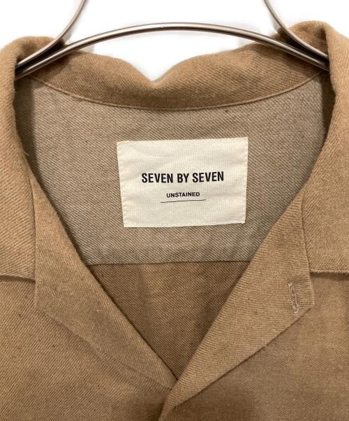 seven by seven（セブンバイセブン）seven by seven (セブンバイセブン) オープンカラーシャツ ブラウン サイズ:Mの古着・服飾アイテム