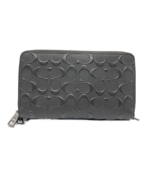 COACH（コーチ）COACH (コーチ) ダブル ジップ トラベル オーガナイザー・シグネチャー キャンバス ブラックの古着・服飾アイテム