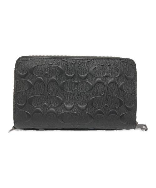 COACH（コーチ）COACH (コーチ) ダブル ジップ トラベル オーガナイザー・シグネチャー キャンバス ブラックの古着・服飾アイテム