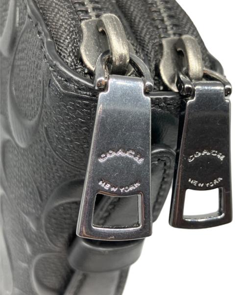 COACH（コーチ）COACH (コーチ) ダブル ジップ トラベル オーガナイザー・シグネチャー キャンバス ブラックの古着・服飾アイテム