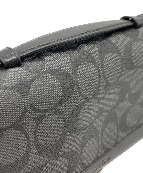 COACH（コーチ）COACH (コーチ) ダブル ジップ トラベル オーガナイザー・シグネチャー キャンバス グレー×ブラックの古着・服飾アイテム