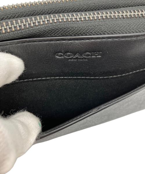 COACH（コーチ）COACH (コーチ) ダブル ジップ トラベル オーガナイザー・シグネチャー キャンバス グレー×ブラックの古着・服飾アイテム