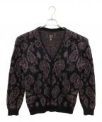 Needlesニードルズ）の古着「Paysley Mohair Cardigan」｜ブラック×パープル