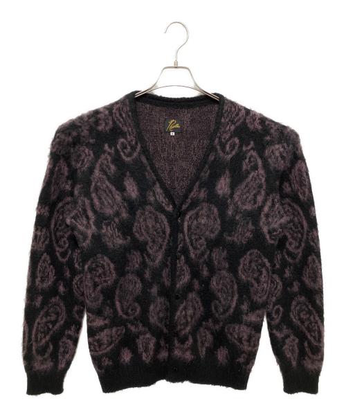 Needles（ニードルズ）Needles (ニードルズ) Paysley Mohair Cardigan ブラック×パープル サイズ:Sの古着・服飾アイテム