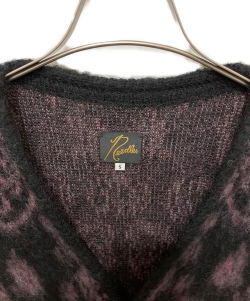 Needles（ニードルズ）Needles (ニードルズ) Paysley Mohair Cardigan ブラック×パープル サイズ:Sの古着・服飾アイテム