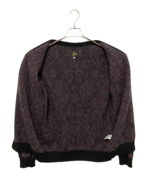 Needles（ニードルズ）Needles (ニードルズ) Paysley Mohair Cardigan ブラック×パープル サイズ:Sの古着・服飾アイテム