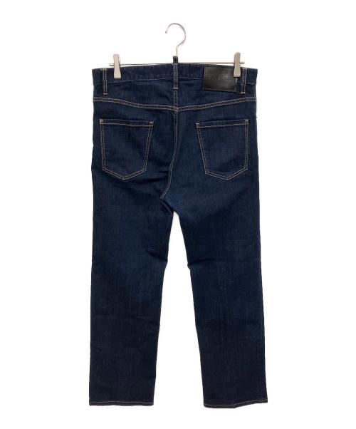 DSQUARED2（ディースクエアード）DSQUARED2 (ディースクエアード) レザーパッチ デニムパンツ インディゴ サイズ:48の古着・服飾アイテム