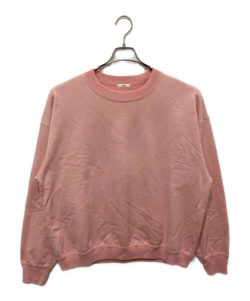 awasa（アワサ）awasa (アワサ) Supima Aging Cotton Crew Neck Sweatshirt ピンク サイズ:2の古着・服飾アイテム