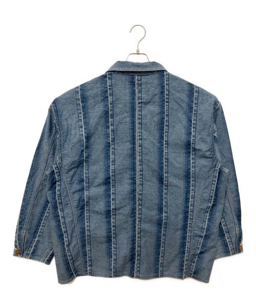 AUTHEN（オーセン）AUTHEN (オーセン) サーキュラーデニム ストライプ ジャケット インディゴ サイズ:FREEの古着・服飾アイテム