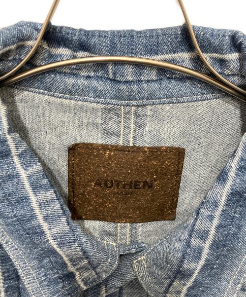 AUTHEN（オーセン）AUTHEN (オーセン) サーキュラーデニム ストライプ ジャケット インディゴ サイズ:FREEの古着・服飾アイテム