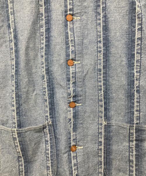 AUTHEN（オーセン）AUTHEN (オーセン) サーキュラーデニム ストライプ ジャケット インディゴ サイズ:FREEの古着・服飾アイテム