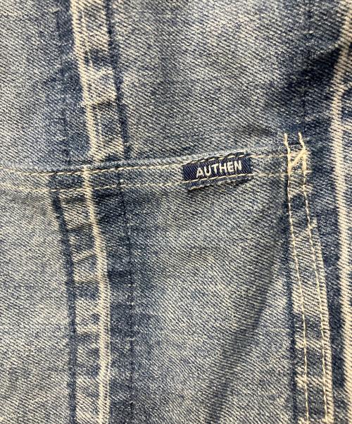 AUTHEN（オーセン）AUTHEN (オーセン) サーキュラーデニム ストライプ ジャケット インディゴ サイズ:FREEの古着・服飾アイテム