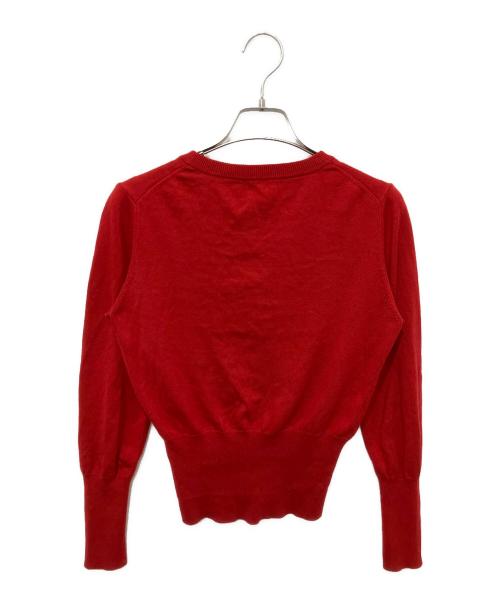 Vivienne Westwood RED LABEL（ヴィヴィアンウエストウッドレッドレーベル）Vivienne Westwood RED LABEL (ヴィヴィアンウエストウッドレッドレーベル) カシミヤ混カーディガン レッド サイズ:2の古着・服飾アイテム