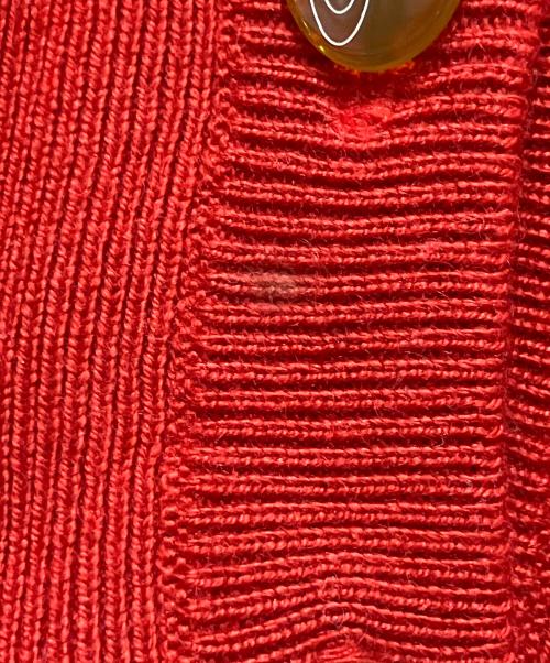 Vivienne Westwood RED LABEL（ヴィヴィアンウエストウッドレッドレーベル）Vivienne Westwood RED LABEL (ヴィヴィアンウエストウッドレッドレーベル) カシミヤ混カーディガン レッド サイズ:2の古着・服飾アイテム