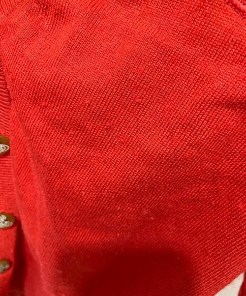 Vivienne Westwood RED LABEL（ヴィヴィアンウエストウッドレッドレーベル）Vivienne Westwood RED LABEL (ヴィヴィアンウエストウッドレッドレーベル) カシミヤ混カーディガン レッド サイズ:2の古着・服飾アイテム