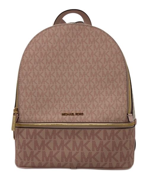 MICHAEL KORS（マイケルコース）MICHAEL KORS (マイケルコース) ミディアム RHEA ジップ リュックサック ピンク 未使用品の古着・服飾アイテム