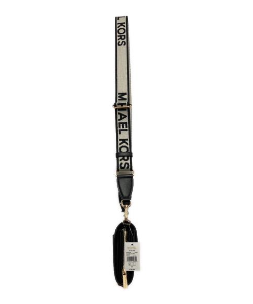 MICHAEL KORS（マイケルコース）MICHAEL KORS (マイケルコース) JET SET ITEM ジップアラウンド ウォレット クロスボディ ブラック 未使用品の古着・服飾アイテム