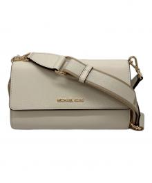 MICHAEL KORS（マイケルコース）の古着「JET SET ITEM ジップアラウンド ウォレット クロスボディ」｜ホワイト