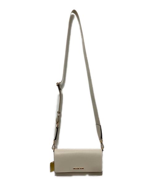 MICHAEL KORS（マイケルコース）MICHAEL KORS (マイケルコース) JET SET ITEM ジップアラウンド ウォレット クロスボディ ホワイトの古着・服飾アイテム