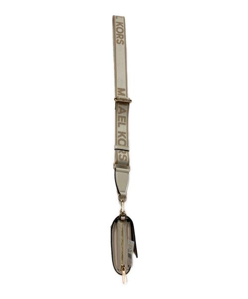 MICHAEL KORS（マイケルコース）MICHAEL KORS (マイケルコース) JET SET ITEM ジップアラウンド ウォレット クロスボディ ホワイトの古着・服飾アイテム
