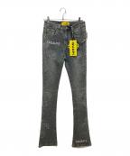 GUAPIグアピ）の古着「VINTAGE BLUE DISTRESSED CROSS DENIM」｜インディゴ